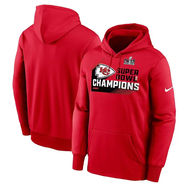 Men's Kansas City Chiefs Red Super Bowl LVIII Champions Statement Therma Performance Pullover Hoodie